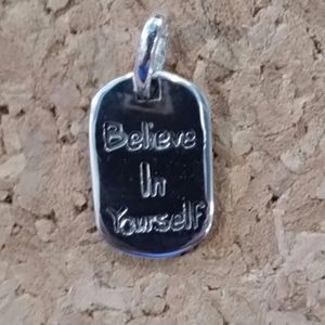 Sterling Silver Believe in Yourself charm